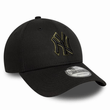 Bone Unissex New Era 9FORTY Team Outline MLB NY Yankees PRETO-60759089- -3-